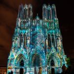 Light Show At Reims Cathedral In Reims France On September 12, 2 Stock Photo