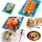 Japanese Sushi Collage Stock Photo