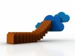 3d Rendering Cloud  Folder Network   Stock Photo