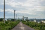 Road Leading To A City Stock Photo