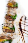 Fresh Sushi Choice Combination Assortment Selection Stock Photo