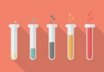 Chemistry Bulb Bar Graph Stock Photo