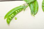 Hearthy Fresh Green Peas Stock Photo