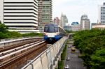 Sky Train In Bangkok Stock Photo