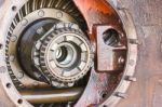 Close-up Inside Of Gearbox Stock Photo