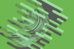 Abstract Art Pattern Scene On A Green Stock Photo