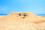 Busan, South Korea - June 1: Sand Sculptures At The Busan Sand Festival On June 1, 2015 In Busan, South Korea Stock Photo