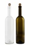 Isolated Red And White Wine Bottles Stock Photo