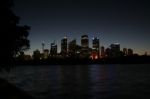 Sydney Skyline At Night Stock Photo