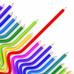 Abstract Colour Pencil Stock Photo