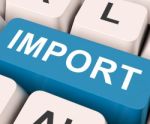 Import Key Means Importing Or Imports
 Stock Photo