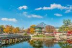 Gyeongbokgung Palace In Autumn,south Korea Stock Photo