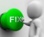 Fix Pressed Shows Repairing Faults And Maintenance Stock Photo