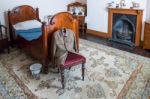 Interior Of Llwyn-yr-eos Farmstead At St Fagans National History Stock Photo