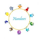 Cartoon Numbers Stock Photo