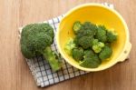 Broccoli In Bowl Stock Photo