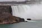 Background With The Niagara Falls In Winter Stock Photo