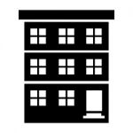 House Front Of Three Floors  Symbol Icon  Illustration Eps Stock Photo