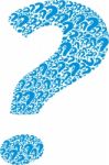 Blue Question Mark Stock Photo