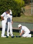 Isle Of Thorns, Sussex/uk - September 11 : Lawn Bowls Match At I Stock Photo