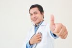 Doctor Showing Thumbs Up  Stock Photo