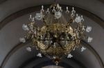 Golden Light Fitting In The Collegiate Church In Arco Trentino I Stock Photo