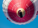 Hot Air Balloon Flying Over Bath Stock Photo