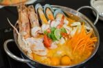 Mixed Seafood Tom Yum Stock Photo