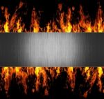 Metal And Fire Flame Background Stock Photo