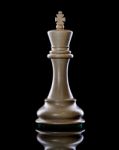 Black And White King Of Chess Setup On Dark Background . Leader Stock Photo