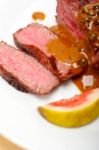 Green Peppercorn Beef Filet Mignon Stock Photo