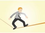 Tightrope Walker Stock Photo