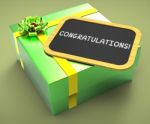 Congratulations Present Card Shows Accomplishments And Achieveme Stock Photo