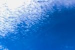 Blue Sky With Cloud Background Stock Photo