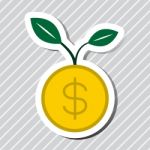 Money Plant Growth  Illustration Stock Photo