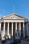 View Of The Royal Exchange In London Stock Photo