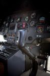 Control Stick In Helicopter Cockpit Stock Photo