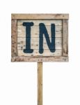 Wooden Sign Stock Photo