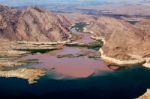 Colorado River Joins Lake Mead Stock Photo