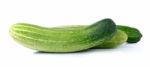 Fresh Cucumbers Isolated On White Background Stock Photo