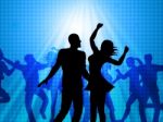 Disco Party Represents Dance Celebration And Joy Stock Photo