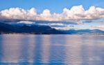 Lake Maggiore And Swiss Alps Stock Photo