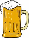 Beer Mug Drawing Stock Photo