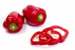 Red Bell Peppers Stock Photo