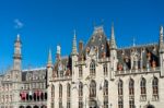 City Hall In Market Square   In Bruges West Flanders Belgium Stock Photo