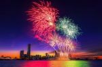 Seoul International Fireworks Festival In Korea Stock Photo