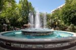 Fountain Virgen Del Rocio In The Alameda Park Marbella Stock Photo