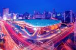 Seoul, South Korea - February 4 : Dongdaemun Design Plaza Is A Modern Architecture In Seoul Designed By Zaha Hadid.photo Taken February 4,2016 In Seoul, South Korea Stock Photo