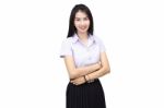 Portrait Of  Student University Uniform Stock Photo