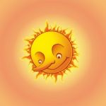 Smiley Sun Stock Photo